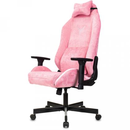 Кресло игровое Бюрократ Knight N1 Fabric ткань, черный, крестов. металл, с подголов. 