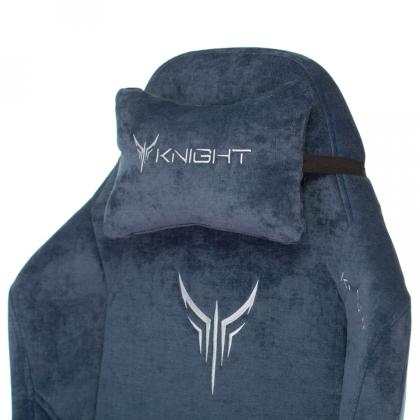Кресло игровое Бюрократ Knight N1 Fabric ткань, черный, крестов. металл, с подголов. 