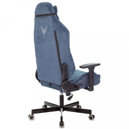 Кресло игровое Бюрократ Knight N1 Fabric ткань, черный, крестов. металл, с подголов. 