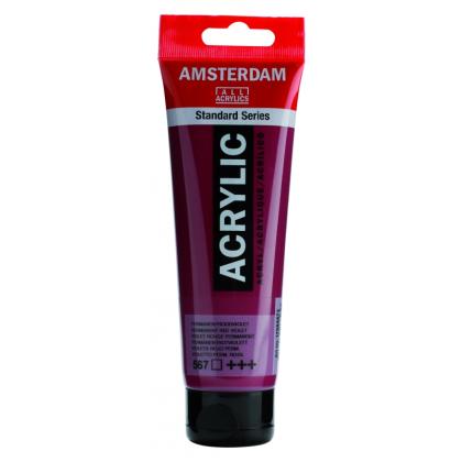 Краски акриловые "Amsterdam" 317 красный средний прозрачный, 120 мл., туба