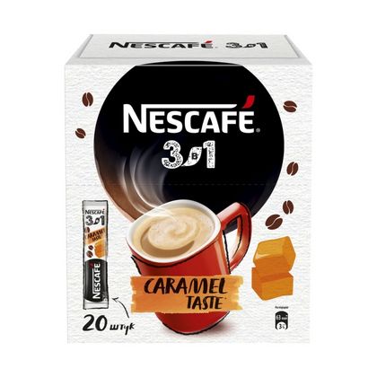 Кофейный напиток "Nescafe" растворим., 3в1, 20 шт./упак., Карамельный вкус