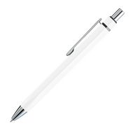 Ручка шарик/автомат "Six" 1,0 мм, метал., белый/серебристый, стерж. синий