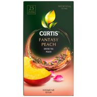 Чай "Curtis" 25 пак*1.5 гр., зеленый, сашеты, с ароматом персика и кусочками яблока, Fantasy Peach