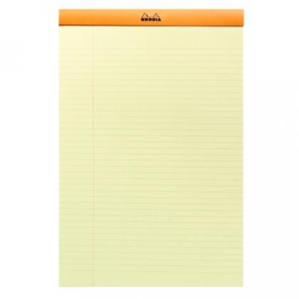 Блокнот А4 210*297 мм, 80 л., в клетку "Rhodia" скоба сверху, обл. карт., черный