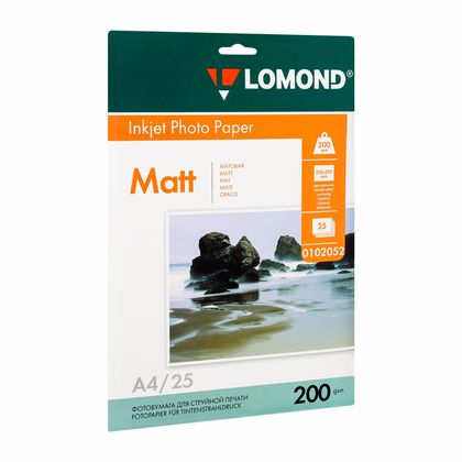 Фотобумага А4, 230 г/м, 50 л., матов., одностор. "Lomond"