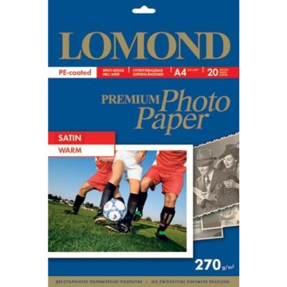 Фотобумага А6, 270 г/м, 20 л., сатин, одностор. "Lomond"