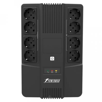 ИБП Powerman Brick 1000 (UPS+Surge, 8xSchuko, 12V/9Ah, 600W)