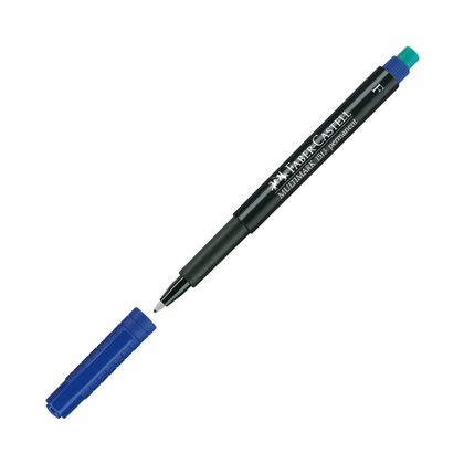 Маркер перм., д/CD/пленки/графопр. "Multimark" 0,4 мм, с ластиком, синий