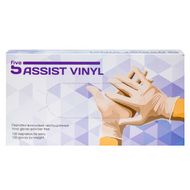 Перчатки виниловые одноразовые 5Assist Vinyl р-р S 100 шт./уп. прозрачный