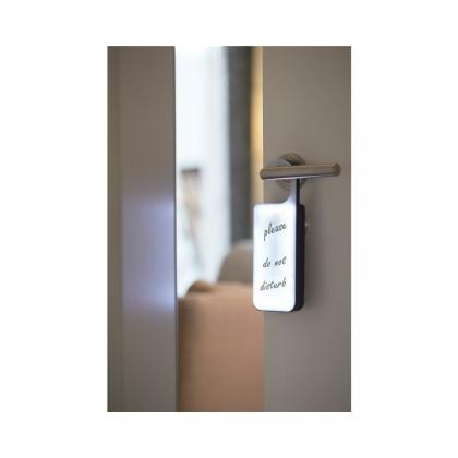 Вывеска на дверь "Do not disturb" пласт., LED, белый/черный