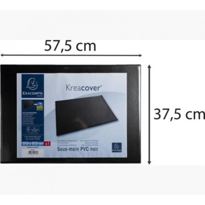 Бювар 37,5*57,5 см "Kreacover" с верх. прозрачным карманом, черный