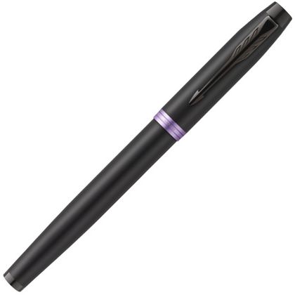 Ручка перьевая  M "IM Vibrant Rings F315 Flame Orange PVD" метал., подарочн. упак., черный/оранжевый, патрон синий