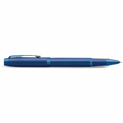 Ручка роллер "IM Monochrome T328 Blue PVD" 0,5 мм, метал., подарочн. упак., синий, стерж. черный