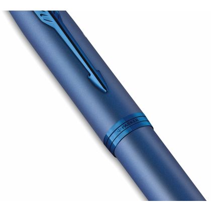 Ручка перьевая  M "IM Monochrome F328 Blue PVD" метал., подарочн. упак., синий, патрон синий