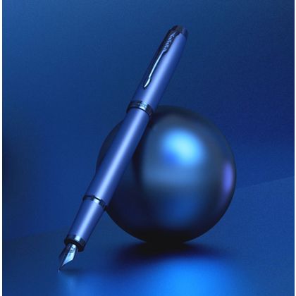 Ручка перьевая  M "IM Monochrome F328 Blue PVD" метал., подарочн. упак., синий, патрон синий