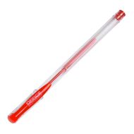 Ручка гелевая "Office Products" 0,5 мм, пласт., прозр., стерж. красный
