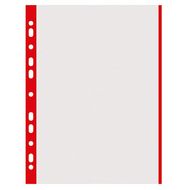 Папка карман А4, стандарт, 40 мк, 100 шт. "Donau" красный перфорация