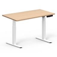 Стол с электроприводом одномоторный Fit Focus X-3 (615-1265mm), цвет белый,столешница ДСП 1300*675*18 мм, H1277 ST9 Акация Лэйклэнд светлая