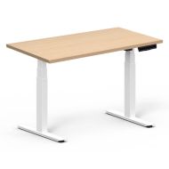 Стол с электроприводом одномоторный Fit Focus X-3 (615-1265mm), цвет белый,столешница ДСП 1300*675*18 мм, H1277 ST9 Акация Лэйклэнд светлая 
