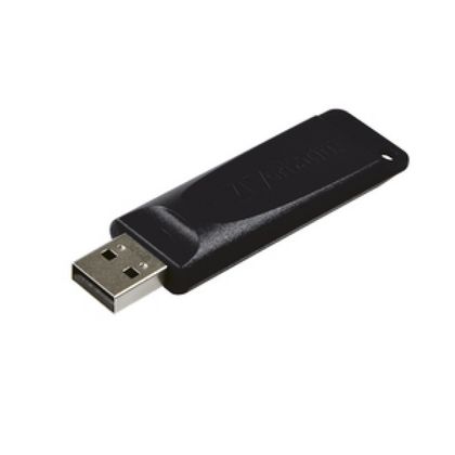 Карта памяти USB Flash 2.0 64 Gb "Slider" пластик, черный