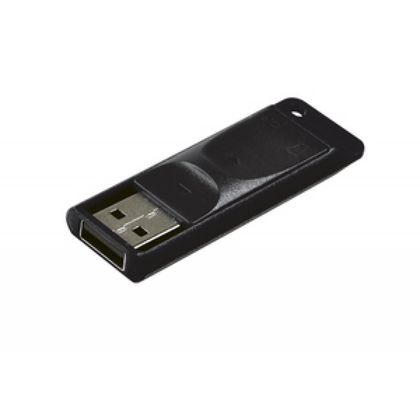 Карта памяти USB Flash 2.0 64 Gb "Slider" пластик, черный