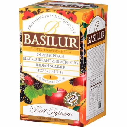 Чайный напиток "Basilur" 25*1,8 г., Fruit infusion, ассорти 4 вкуса