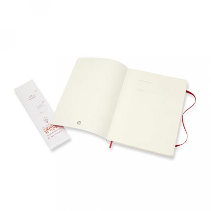 Блокнот А4- 190*250 мм, 96 л., тонир., лин. "Classic Soft XLarge" интегральн. обл. полиуретан., на резинке, салатовый