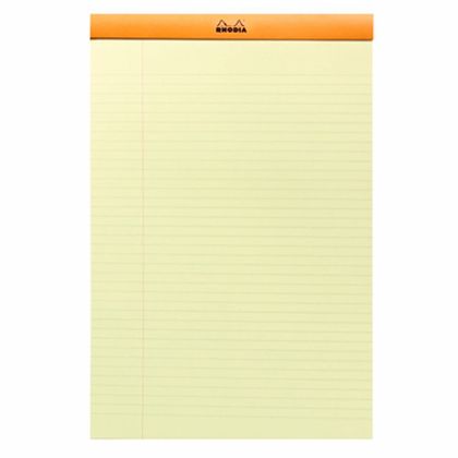 Блокнот А5 148*210 мм, 80 л., в линейку "Rhodia" скоба сверху, обл. карт., белый