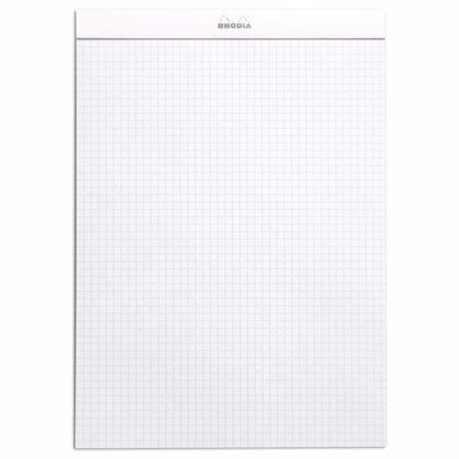 Блокнот А4 210*297 мм, 80 л., в клетку "Rhodia" скоба сверху, обл. карт., оранжевый
