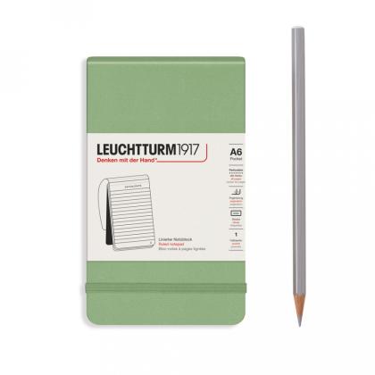 Блокнот А6 90*150 мм, 184 л., лин. "Leuchtturm1917. Portrait Pocket" тв. обл., кожзам., на резинке, красный портвейн