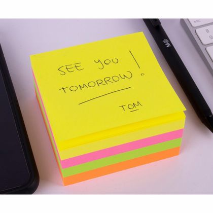 Бумага д/з на кл. осн. 75*75 мм "Funny notes" 400 л., ассорти пастель