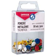 Кнопки-гвоздики "Office Products" 10 мм, 50 шт., разноцветный
