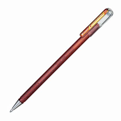 Ручка гелевая "Dual Metallic" 1.0 мм, черный+красный металлик