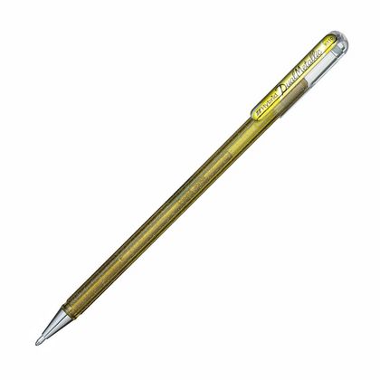 Ручка гелевая "Dual Metallic" 1.0 мм синий+зеленый металлик
