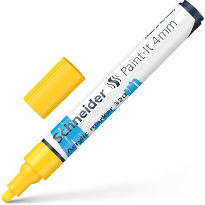 Маркер акриловый  "Paint-It 320" 4 мм, желтый