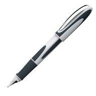 Ручка перьевая M "Ray " пласт., серый/белый, патрон синий