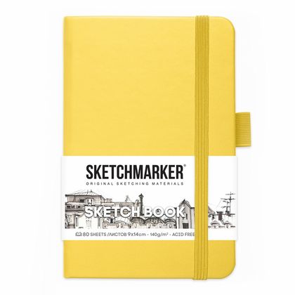 Скетчбук "Sketchmarker" 9*14 см, 140 г/м2, 80 л., черный