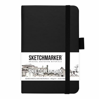 Скетчбук "Sketchmarker" 9*14 см, 140 г/м2, 80 л., белый