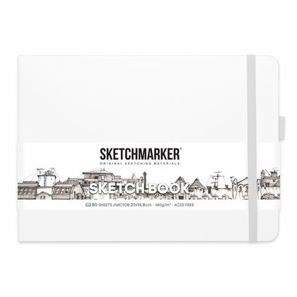 Скетчбук "Sketchmarker" 21*14,8 см, 140 г/м2, 80 л., черный пейзаж