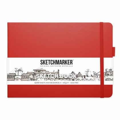 Скетчбук "Sketchmarker" 21*14,8 см, 140 г/м2, 80 л., черный пейзаж