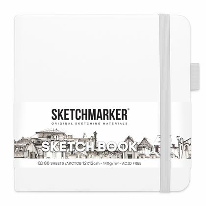 Скетчбук "Sketchmarker" 12*12 см, 140 г/м2, 80 л., желтый