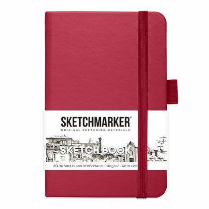 Скетчбук "Sketchmarker" 9*14 см, 140 г/м2, 80 л., желтый