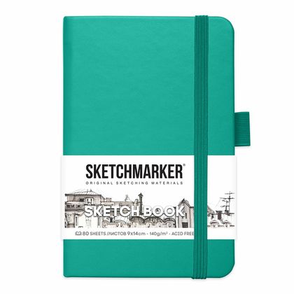Скетчбук "Sketchmarker" 9*14 см, 140 г/м2, 80 л., маджента