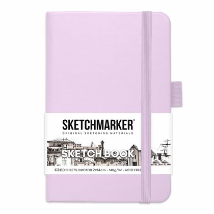 Скетчбук "Sketchmarker" 9*14 см, 140 г/м2, 80 л., маджента