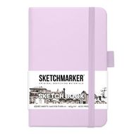 Скетчбук "Sketchmarker" 9*14 см, 140 г/м2, 80 л., фиолетовый пастельный