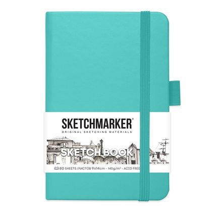 Скетчбук "Sketchmarker" 9*14 см, 140 г/м2, 80 л., розовый