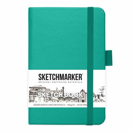 Скетчбук "Sketchmarker" 9*14 см, 140 г/м2, 80 л., розовый