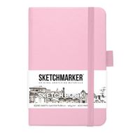 Скетчбук "Sketchmarker" 9*14 см, 140 г/м2, 80 л., розовый