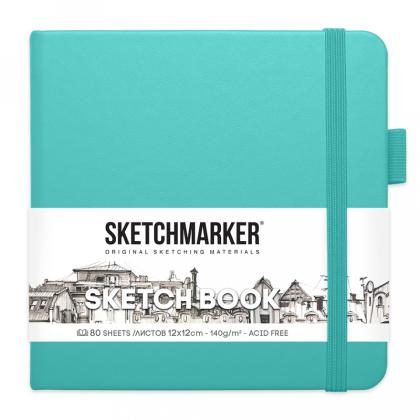 Скетчбук "Sketchmarker" 12*12 см, 140 г/м2, 80 л., фиолетовый пастельный