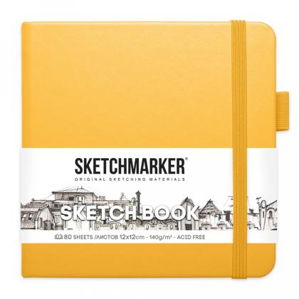 Скетчбук "Sketchmarker" 12*12 см, 140 г/м2, 80 л., фиолетовый пастельный